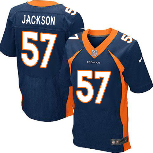 Men's Elite Tom Jackson Nike Jersey Navy Blue Alternate - #57 NFL Denver Broncos